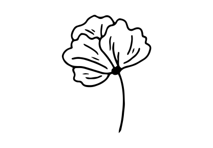 Portrait Flower Line Illustration Decal