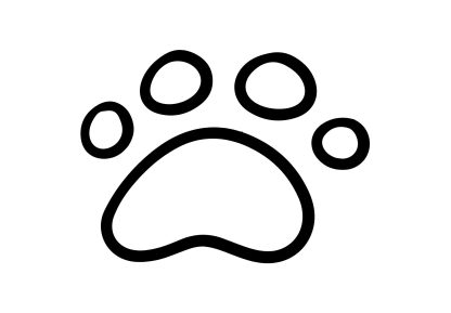 Cat Paw Doodle Outline Decal