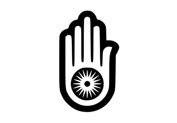 Jain Hand Symbol of Ahimsa Decal