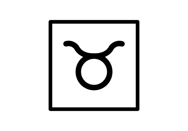 Taurus Symbol in Square Decal