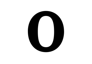 Number 0 Serif Decal