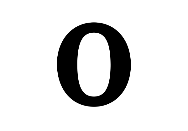 Number 0 Serif Decal