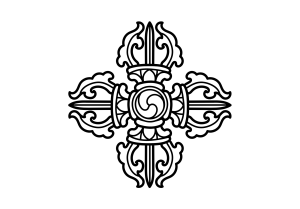 Double Vajra (Dorje) Decal