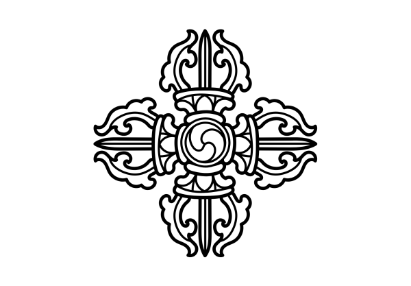 Double Vajra (Dorje) Decal