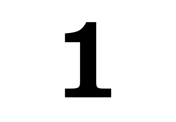 Number 1 Serif Decal