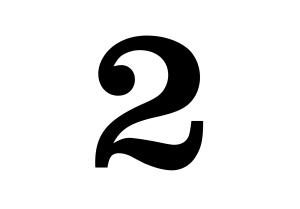 Number 2 Serif Decal